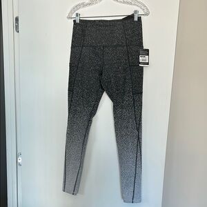 Champion Black and White Ombré Speckled High-Rise Workout Leggings